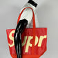 Supreme Raffia Tote Red