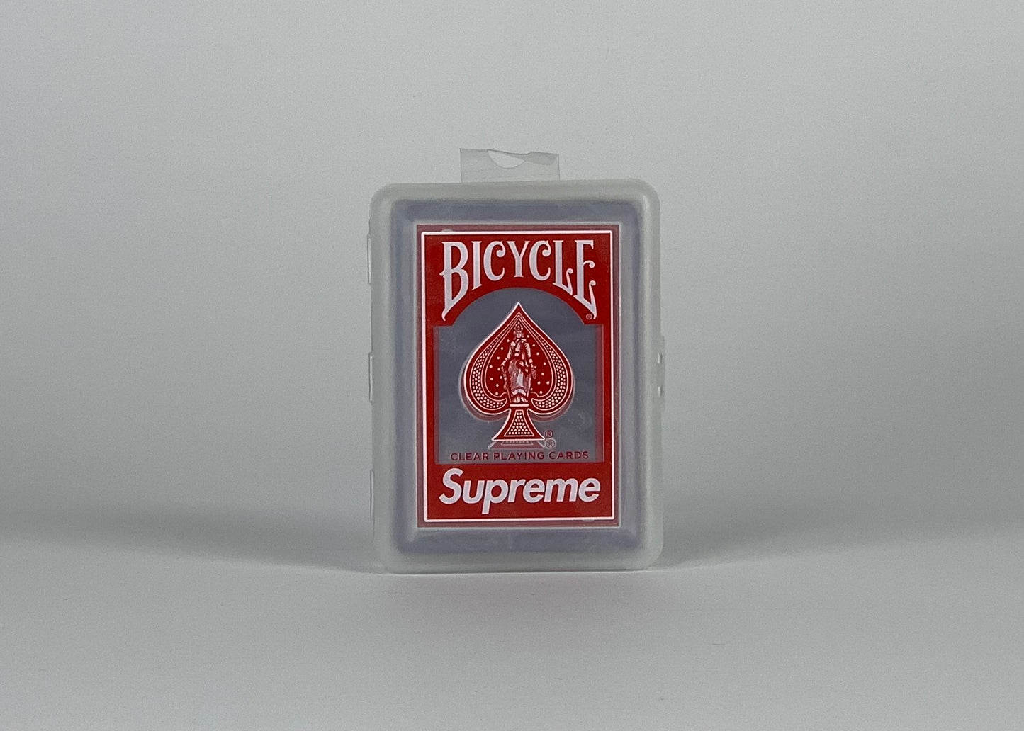 Supreme Bicycle Clear Playing Cards Red