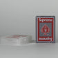 Supreme Bicycle Clear Playing Cards Red