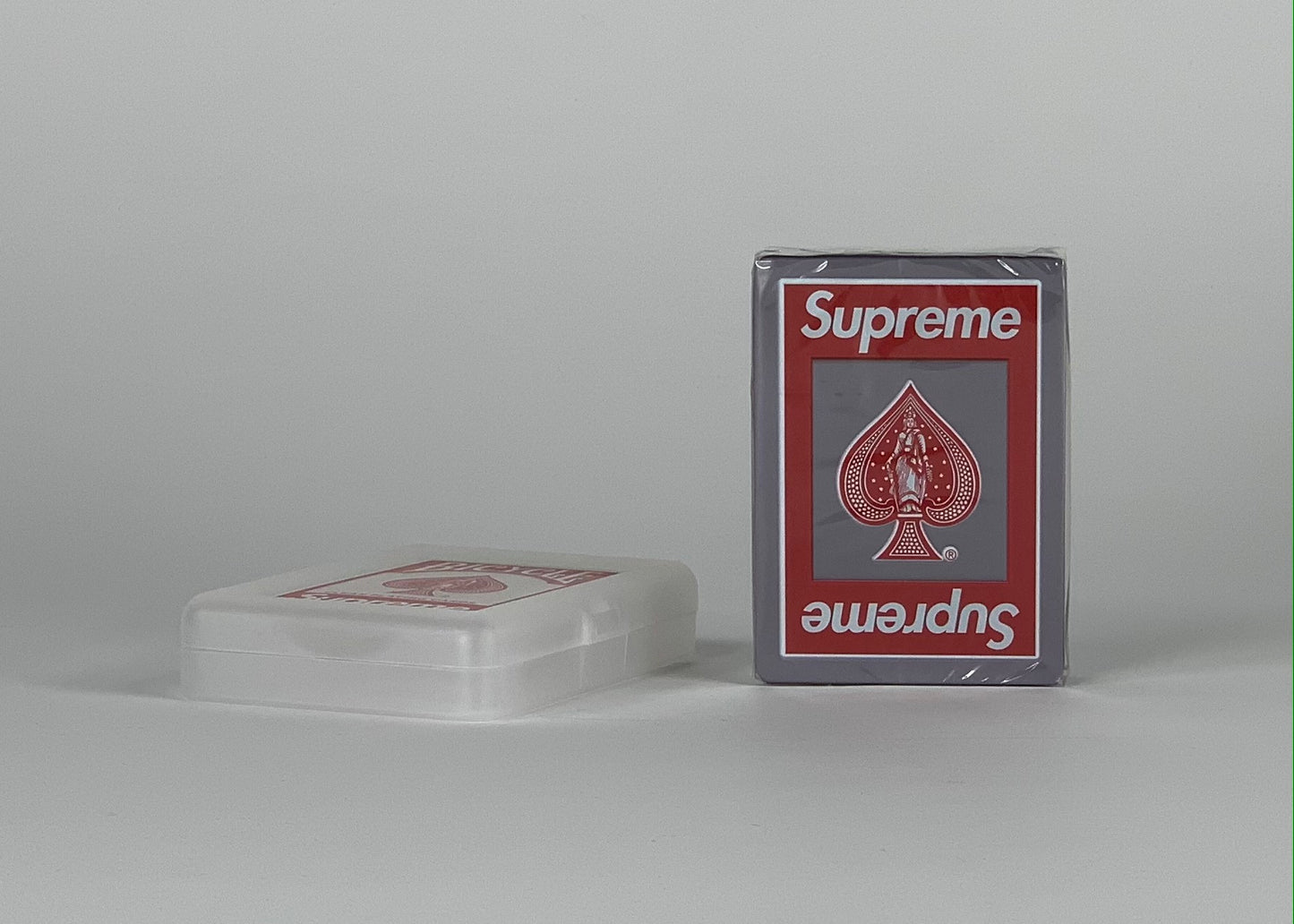 Supreme Bicycle Clear Playing Cards Red