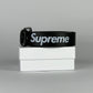 Supreme Repeat Leather Belt Black