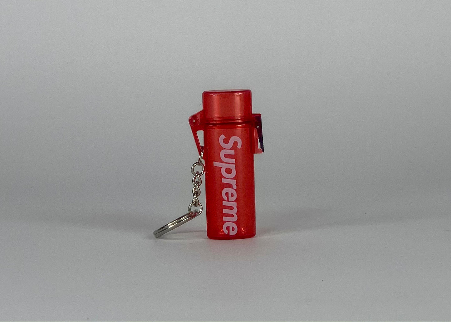 Supreme Waterproof Lighter Case Keychain Red