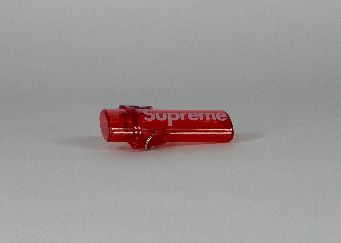 Supreme Waterproof Lighter Case Keychain Red