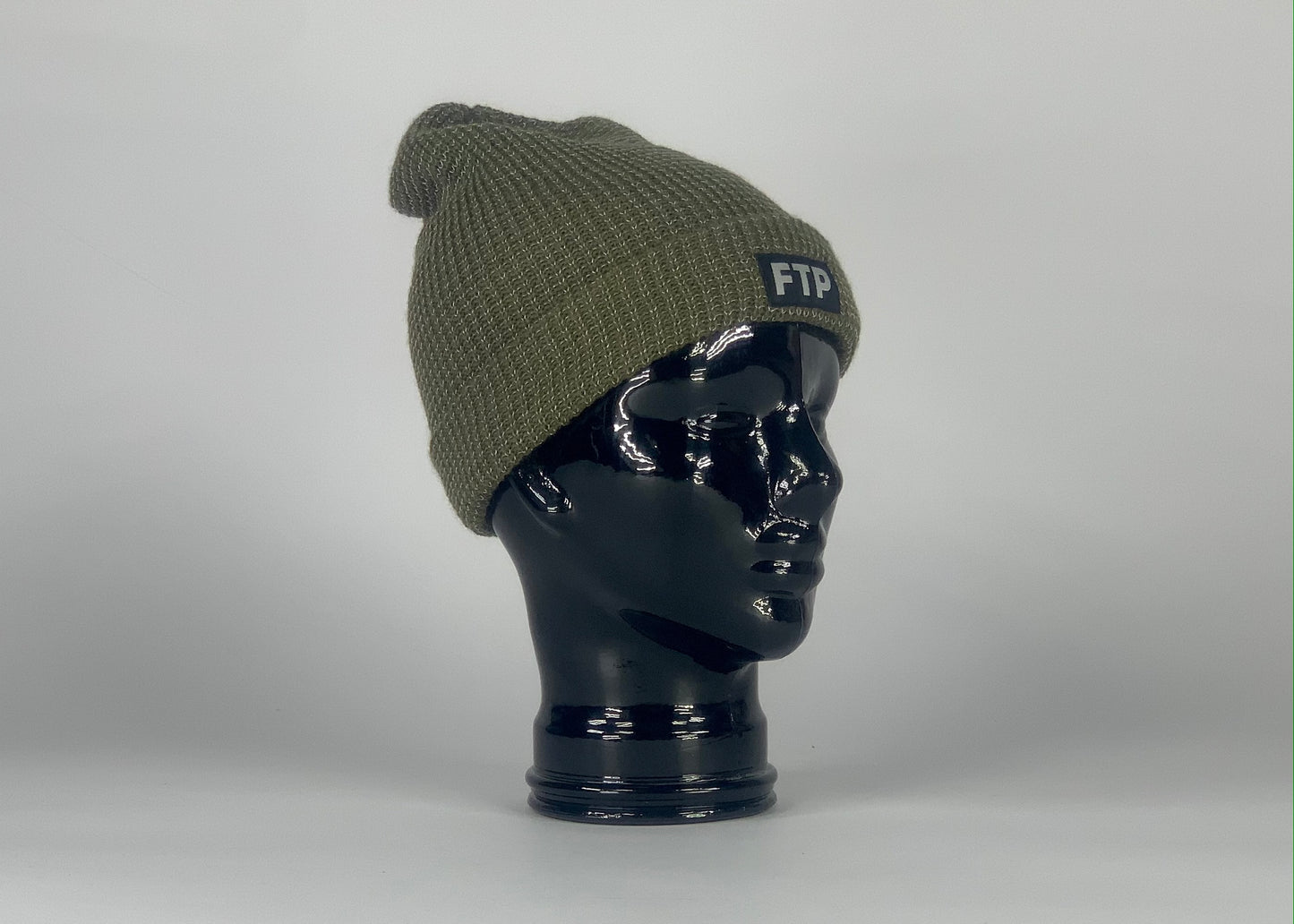 FTP Reflective Knit Beanie Olive