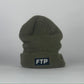 FTP Reflective Knit Beanie Olive