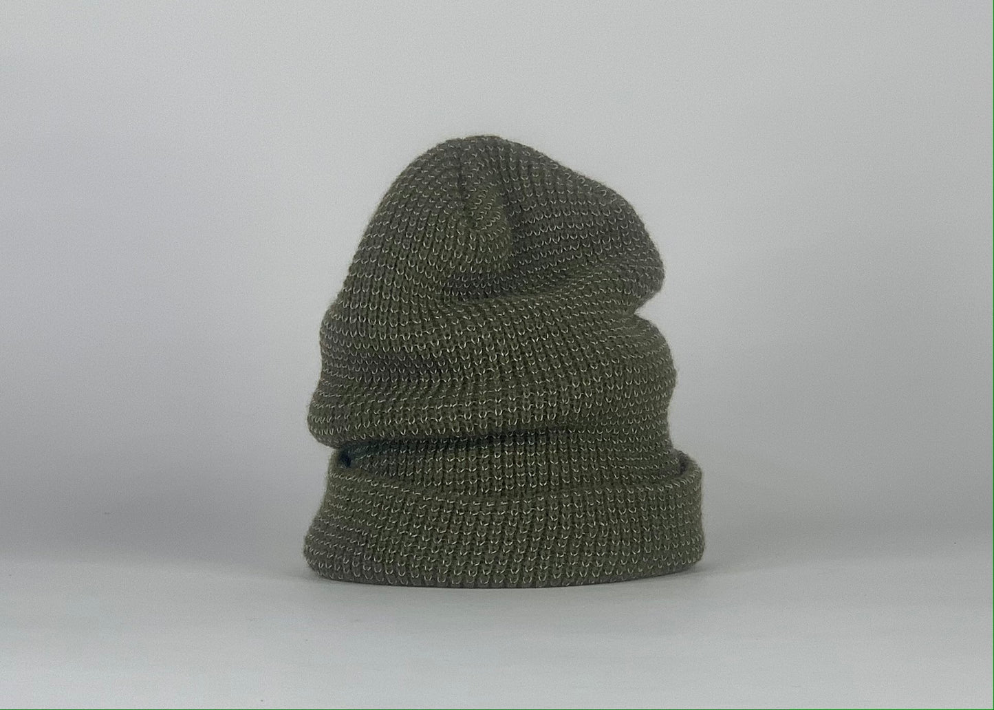 FTP Reflective Knit Beanie Olive