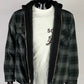 Supreme Hooded Flannel Zip Up Shirt Black