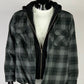 Supreme Hooded Flannel Zip Up Shirt Black