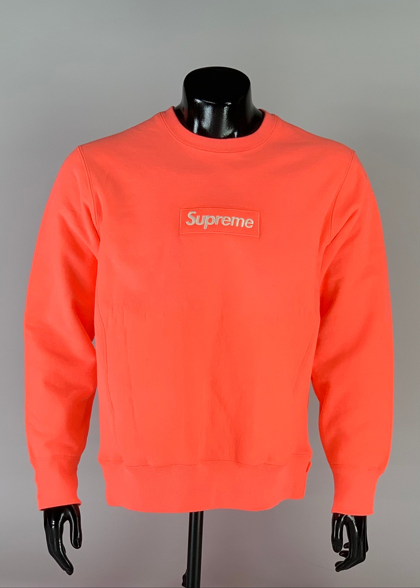 Supreme Box Logo Crewneck (FW18) Fluorescent Pink