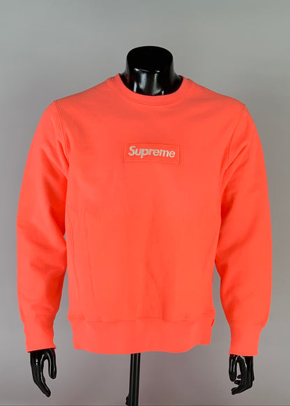 Supreme Box Logo Crewneck (FW18) Fluorescent Pink