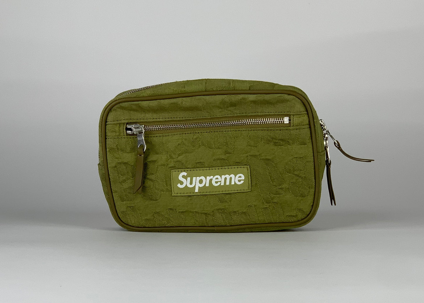 Supreme Fat Tip Jacquard Denim Waist Bag Olive