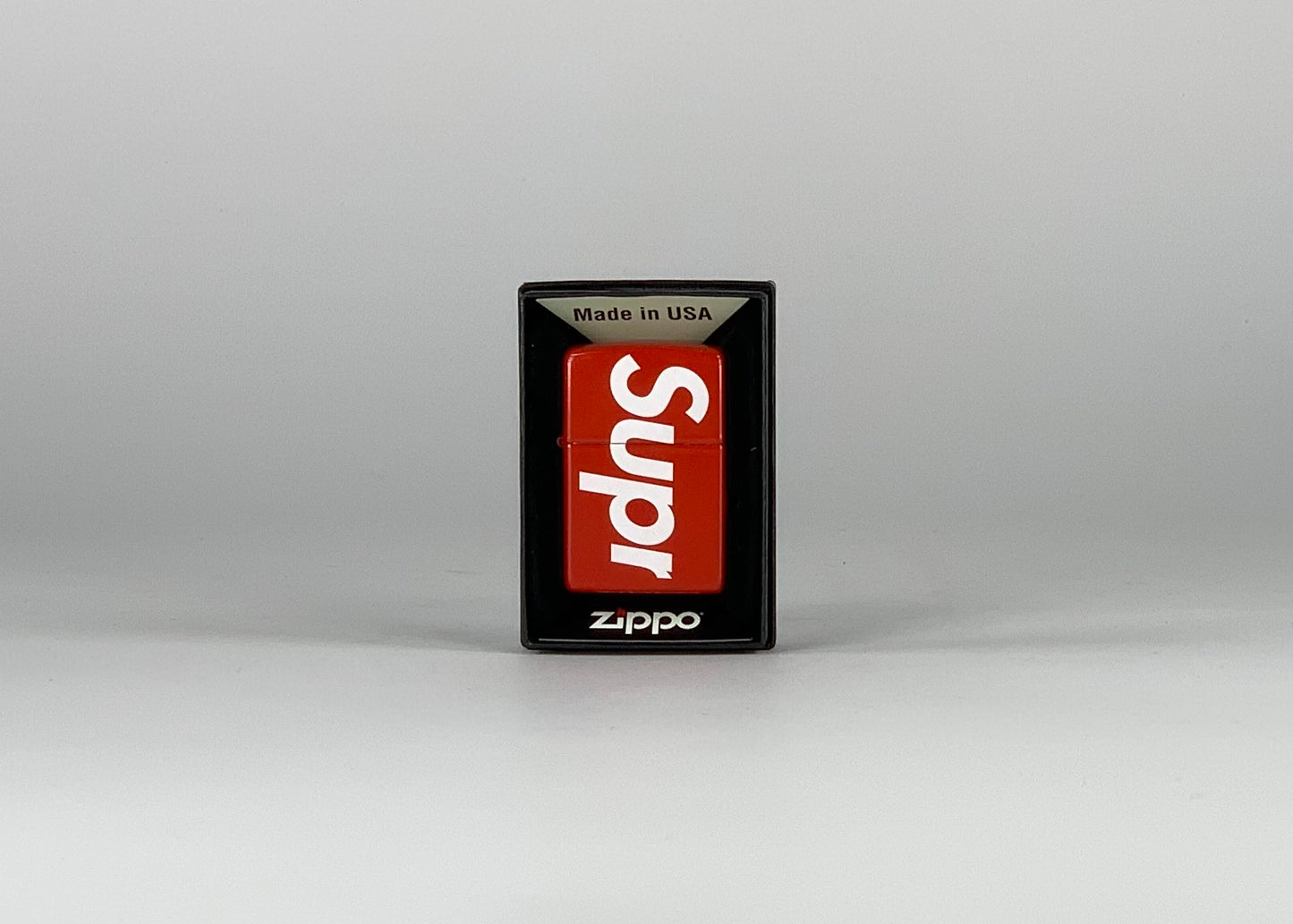 Supreme Logo Zippo Red