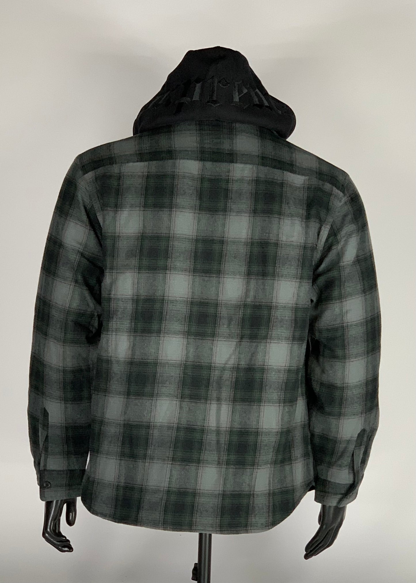 Supreme Hooded Flannel Zip Up Shirt Black