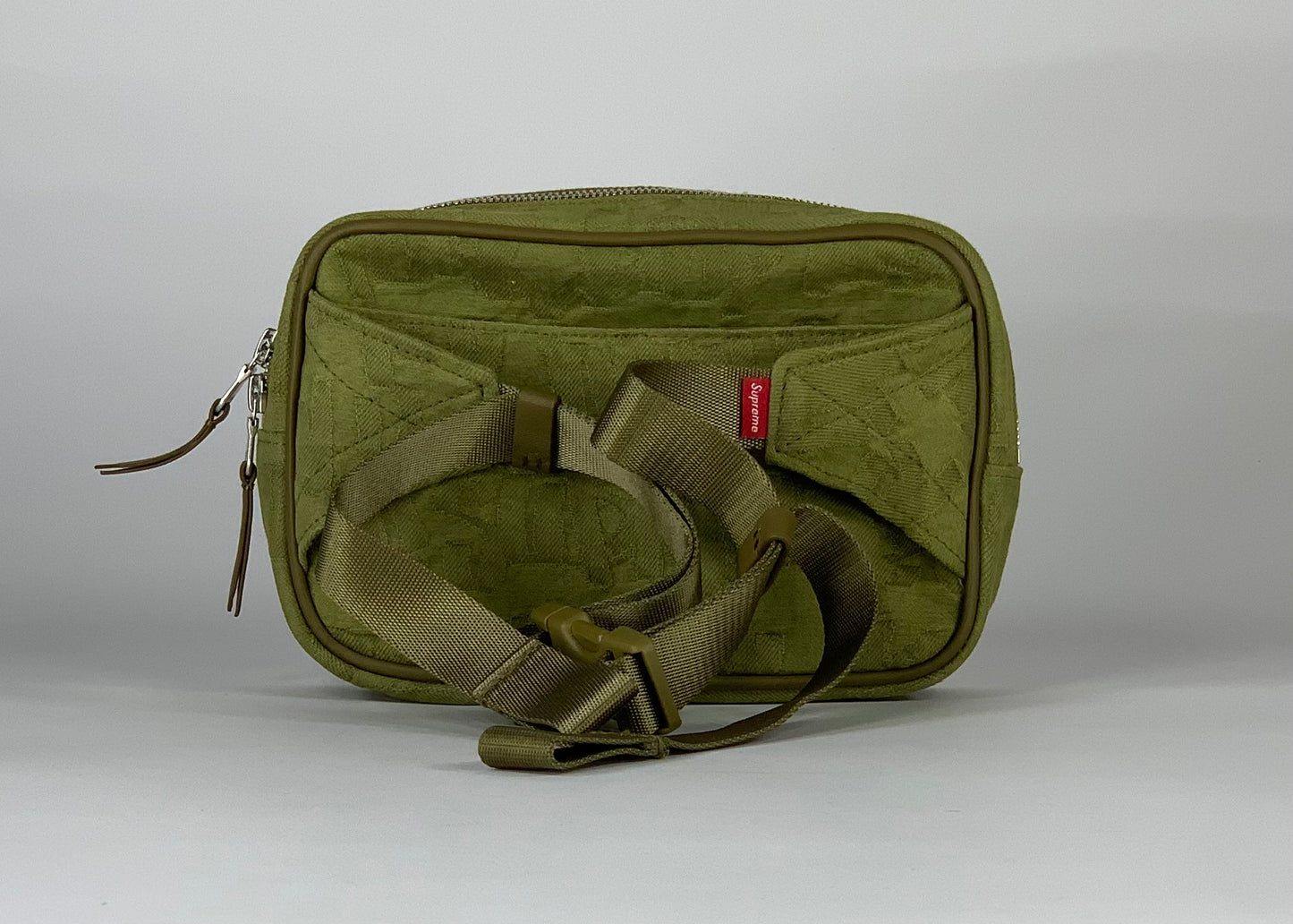 Supreme Fat Tip Jacquard Denim Waist Bag Olive