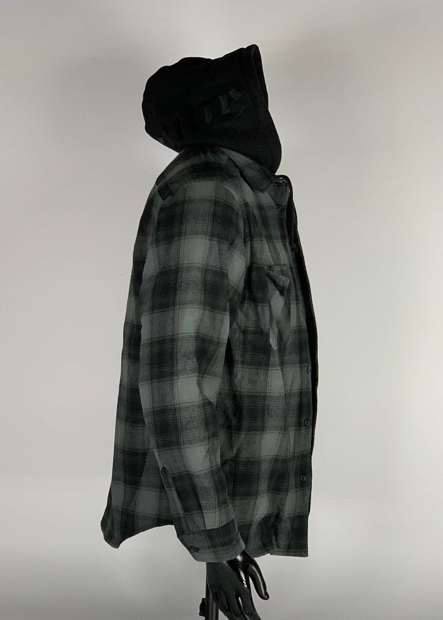 Supreme Hooded Flannel Zip Up Shirt Black