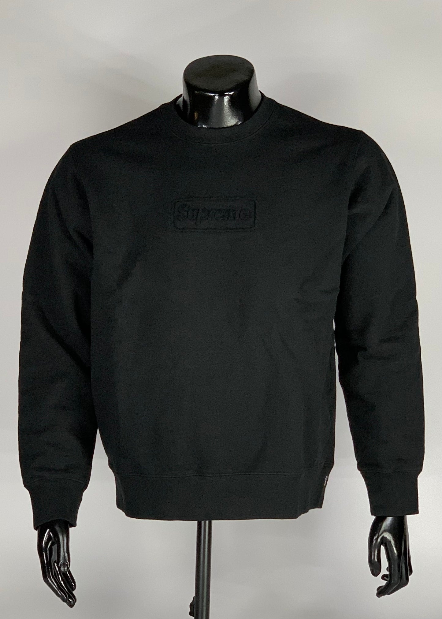 Supreme Cutout Logo Crewneck Black