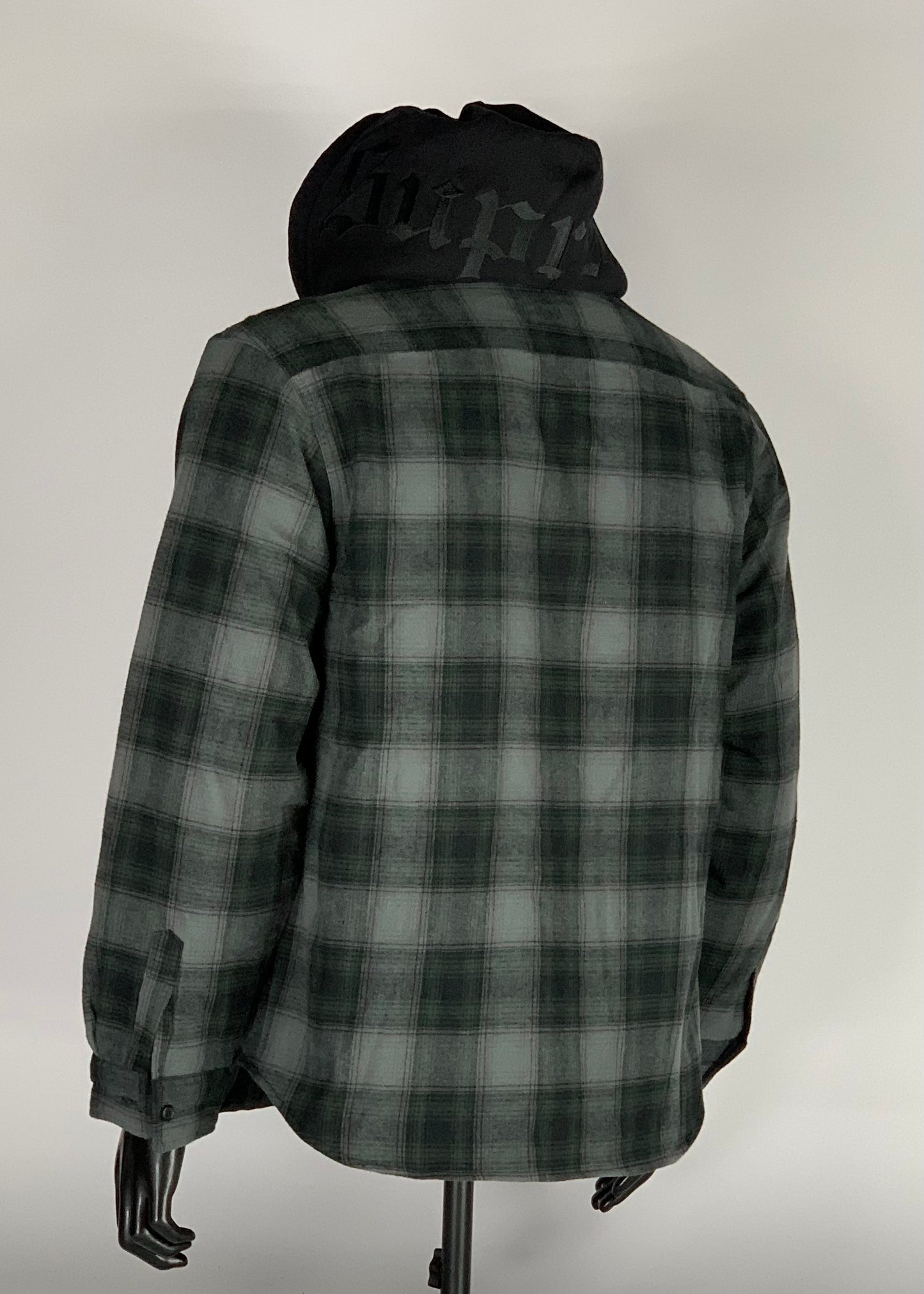 Supreme Hooded Flannel Zip Up Shirt Black