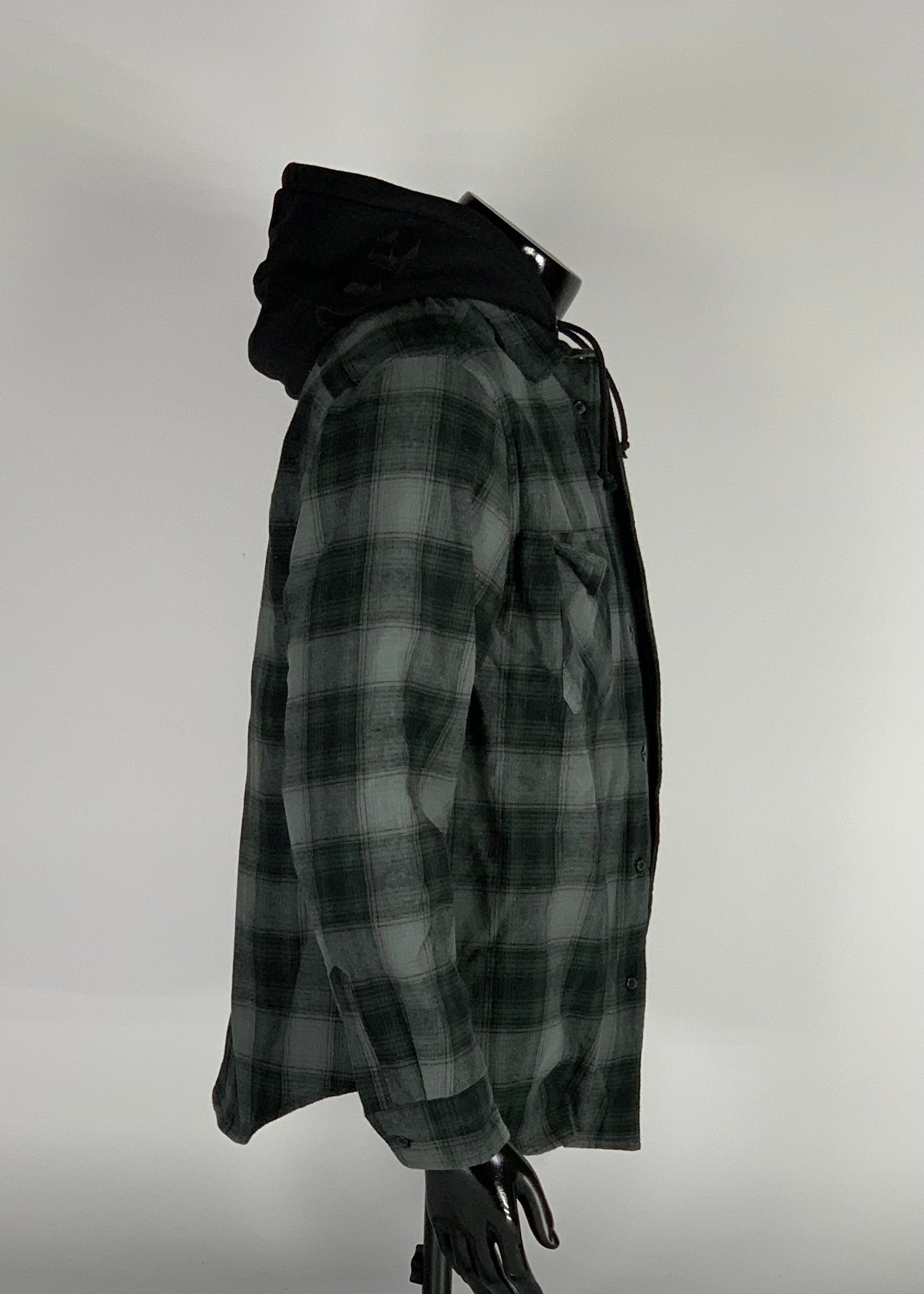 Supreme Hooded Flannel Zip Up Shirt Black