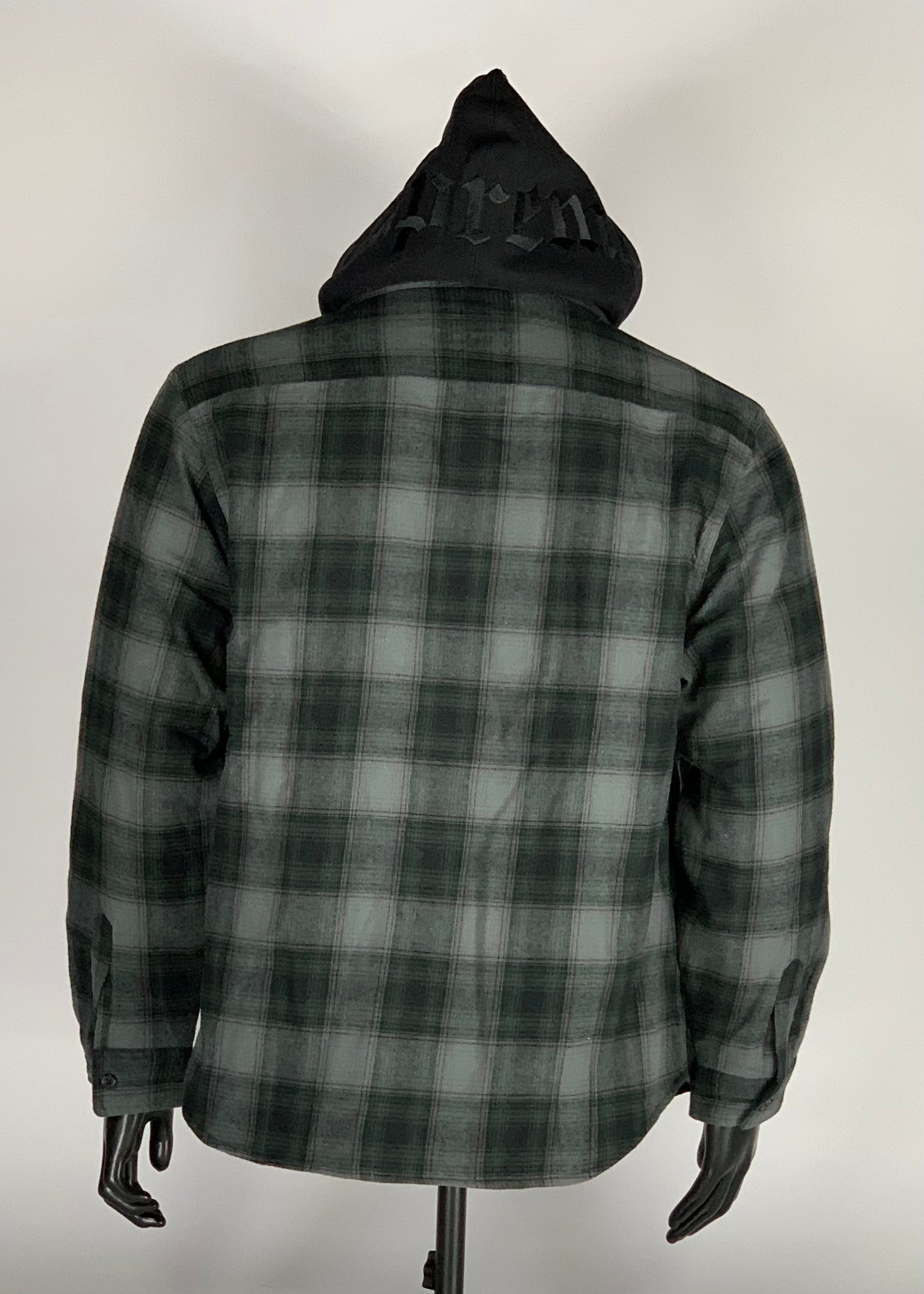 Supreme Hooded Flannel Zip Up Shirt Black