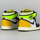 Jordan 1 Retro High White Black Volt University Gold