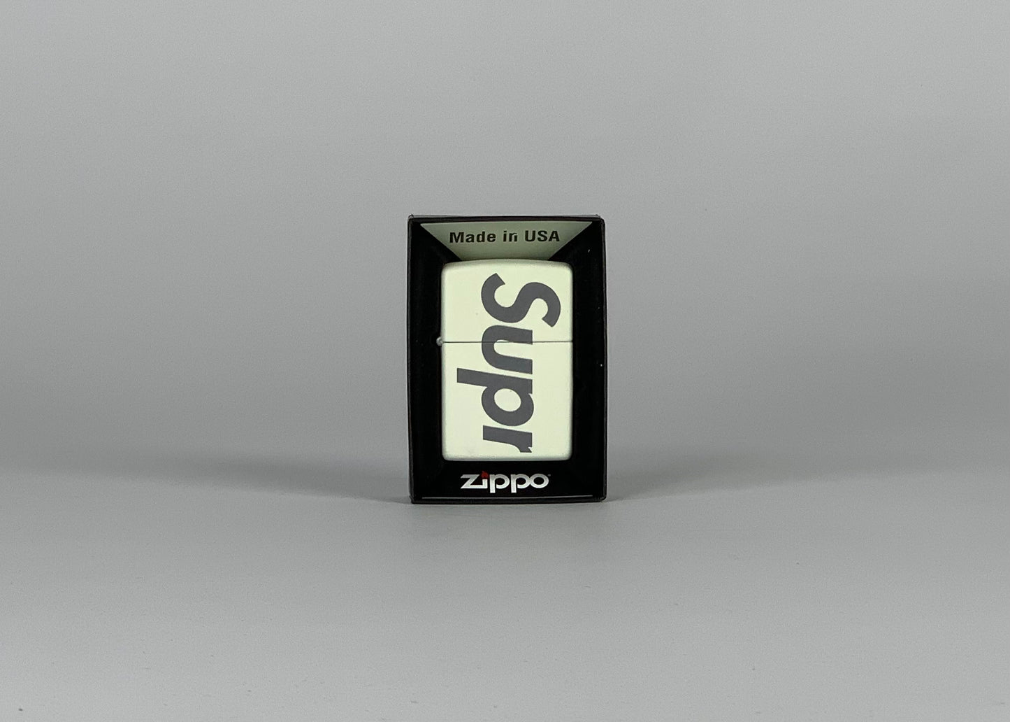 Supreme Glow In The Dark Zippo White