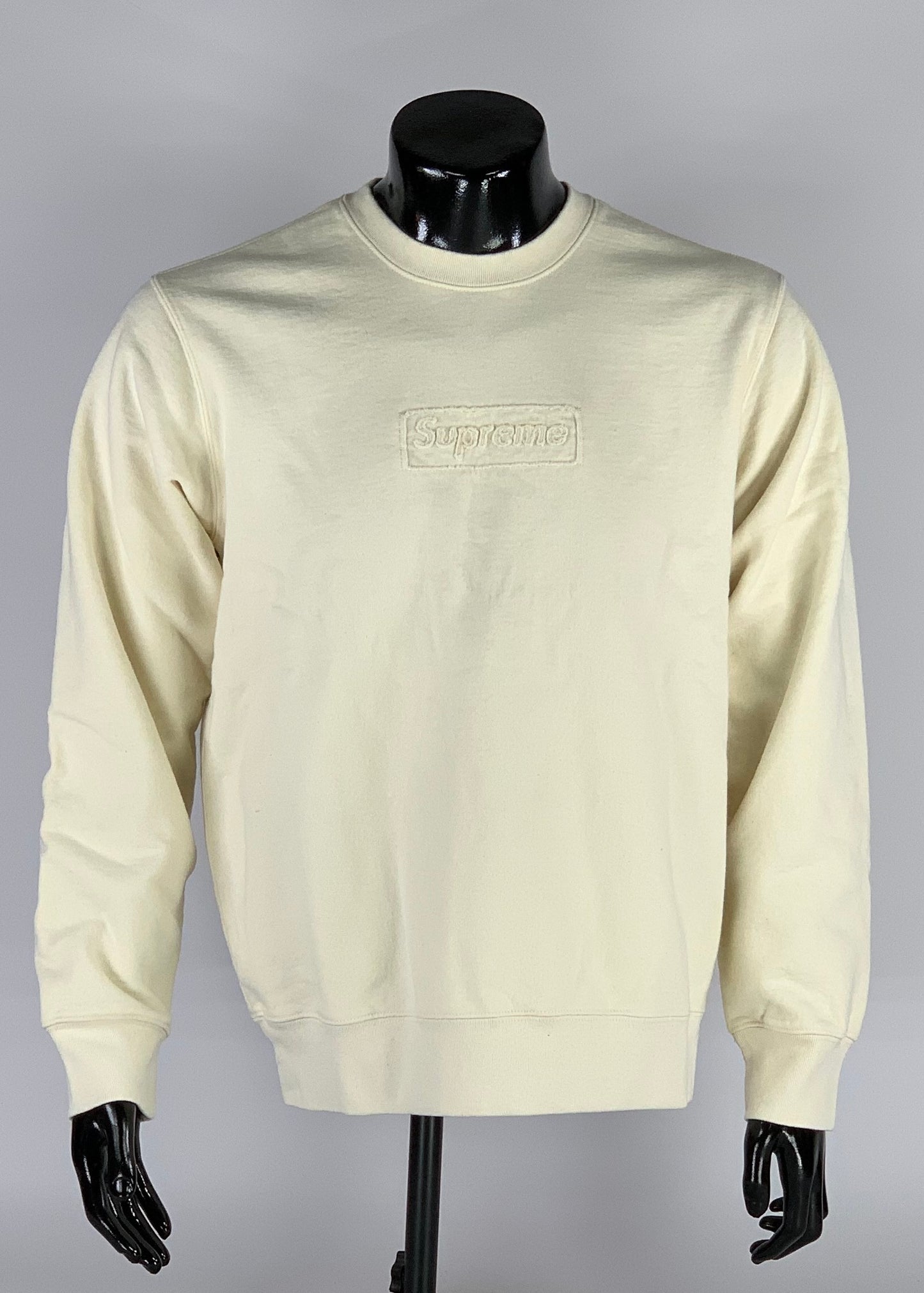 Supreme Cutout Logo Crewneck Natural